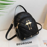 Mini Women's PU Leather Backpack Casual Small Handbag Phone Purse