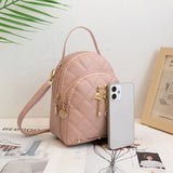 Mini Women's PU Leather Backpack Casual Small Handbag Phone Purse