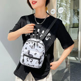 Mini PU Leather Women's Backpack Female Shoulder Bag Bagpack