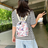 Mini PU Leather Women's Backpack Female Shoulder Bag Bagpack