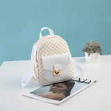 Mini Women's Backpack PU Leather Multi-Function Phone Pouch Pack