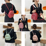 Mini Women's PU Leather Backpack Shoulder Bag Small Schoolbags Phone Purse