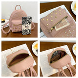 Mini Women's PU Leather Backpack Shoulder Bag Small Schoolbags Phone Purse