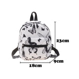 Animal Printing Mini Women's Backpack Nylon Bag for Teen Girls