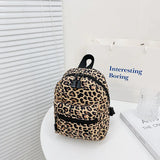 Animal Printing Mini Women's Backpack Nylon Bag for Teen Girls