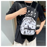 Animal Print Mini Women's Backpack Nylon Teen Girls School Bag