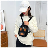 Canvas Women's Mini Backpack Small School Bag for Teen Girls