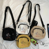 Canvas Crossbody Small Bags for Women Cloth Shoulder Bags