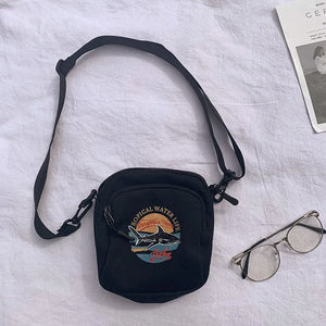 Canvas Crossbody Small Bags for Women Cloth Shoulder Bags