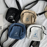 Canvas Crossbody Small Bags for Women Cloth Shoulder Bags