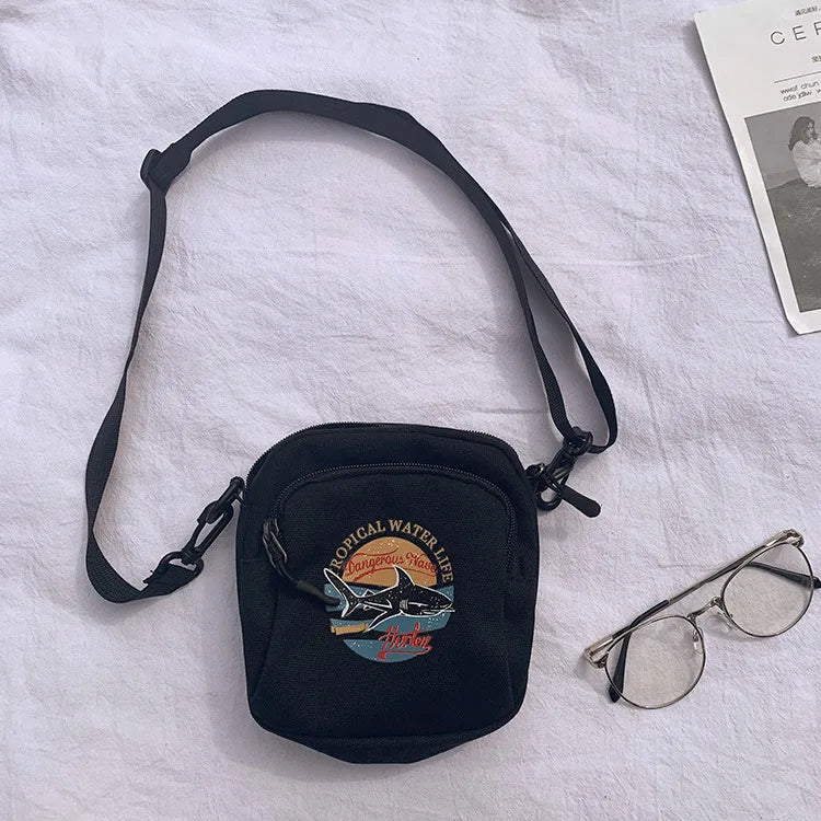 Mini Canvas Crossbody Bag Ladies Purse Phone Sac