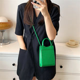 Mini Croc PU Leather Crossbody Phone Bag Short Handle Summer Shoulder Bag