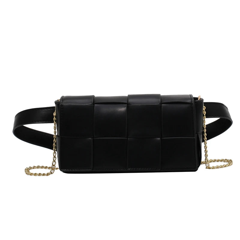 Mini Chain Waist Bag Ladies Chest Bag Solid Messenger Bag