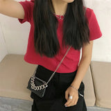 Mini Lipstick Bag with Chain Belt 202 Crossbody Chest Bag