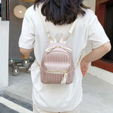 Mini Women Backpacks PU Leather Multifunctional Female Shoulder Bags
