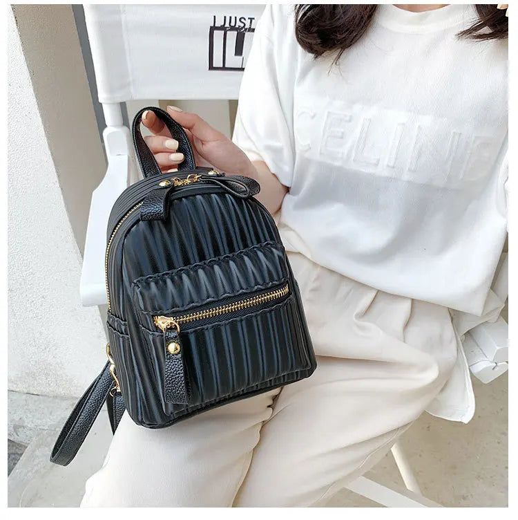 Mini Women Backpacks PU Leather Multifunctional Female Shoulder Bags