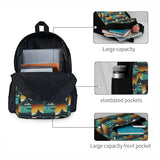 Snowy Mountain Backpacks Men Women Zipper Close Bag