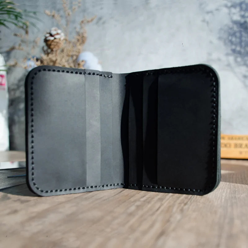 Real Leather Wallets for Men Small Mens Wallet Leather Vallet Manmade