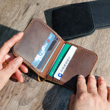 Real Leather Wallets for Men Small Mens Wallet Leather Vallet Manmade
