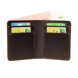 Minimalist 100% Leather Wallet Men Vertical Horizontal Wallet Leather