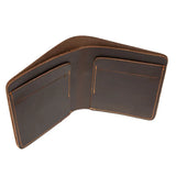 Minimalist 100% Leather Wallet Men Vertical Horizontal Wallet Leather