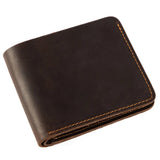 Minimalist 100% Leather Wallet Men Vertical Horizontal Wallet Leather