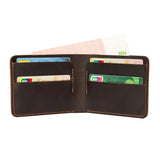 Minimalist 100% Leather Wallet Men Vertical Horizontal Wallet Leather