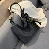 Minimalist Canvas Shoulder Bag Women Large Capacity School Tote Eco Cross Body