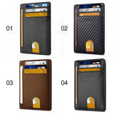 RFID Blocking Slim Leather Wallet Anti-scan Mens Wallet