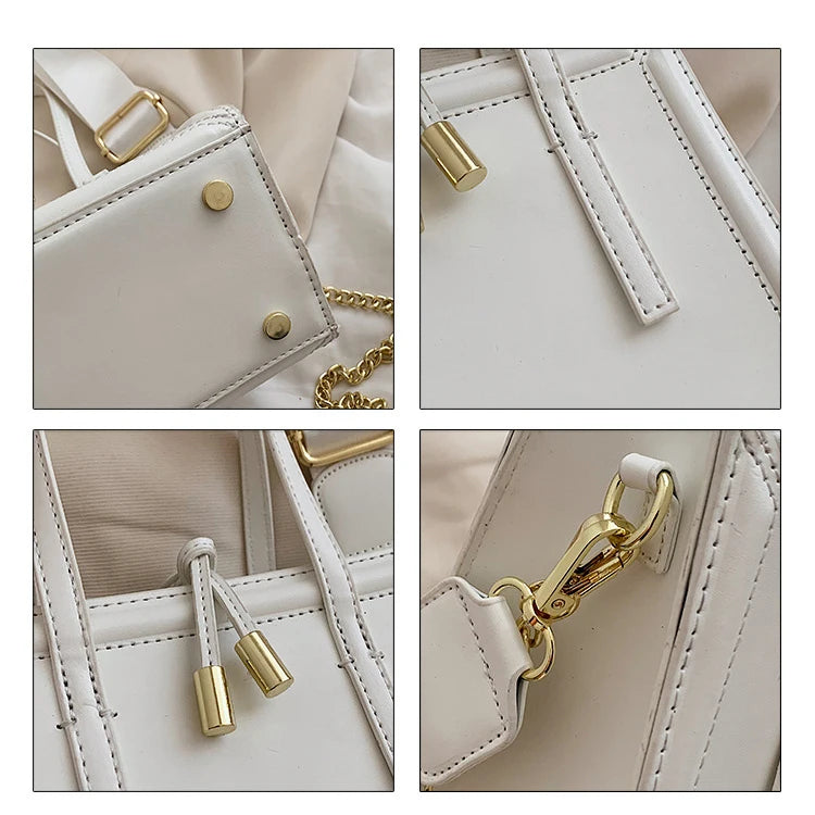 Minimalist Flap Tote Bags Vintage Women Shoulder Purses