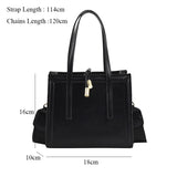 Minimalist Flap Tote Bags Vintage Women Shoulder Purses