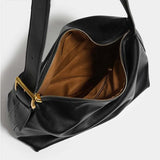 Minimalist PU Leather Shoulder Bag Women Large Capacity Totes Casual Handbags