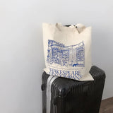 Minimalist Pattern Printing Ladies Canvas Tote Bag for Girls