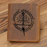 Retro Two Towers Leather Men's Wallet