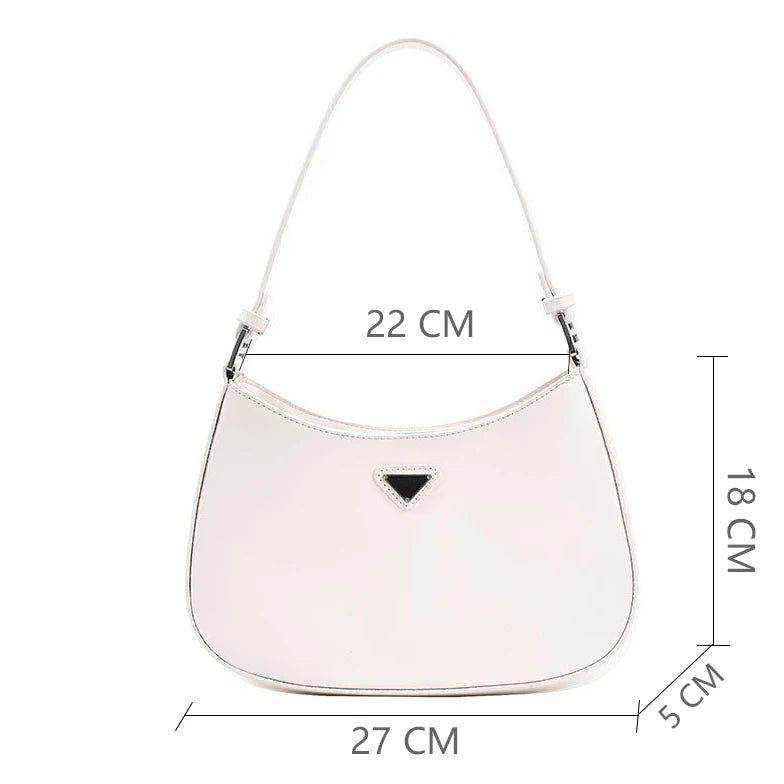 Minimalist PU Leather Shoulder Bag for Women Travel Totes