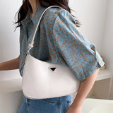 Minimalist PU Leather Shoulder Bag for Women Travel Totes