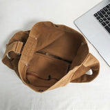 Minimalist Style Solid Shoulder Bags 100% Cotton Unisex