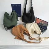 Minimalist Style Shoulder Bags Unisex Crossbody Bags Canvas Messenger Bags