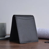 Men's Minimalist Cow Fiber Carbon Wallet with Magnetic Leather Note 8 Case