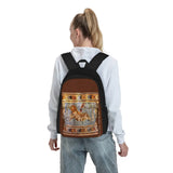 Minoan Times Bull Dance Backpack Zip Close Pockets