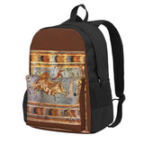 Minoan Times Bull Dance Backpack Zip Close Pockets