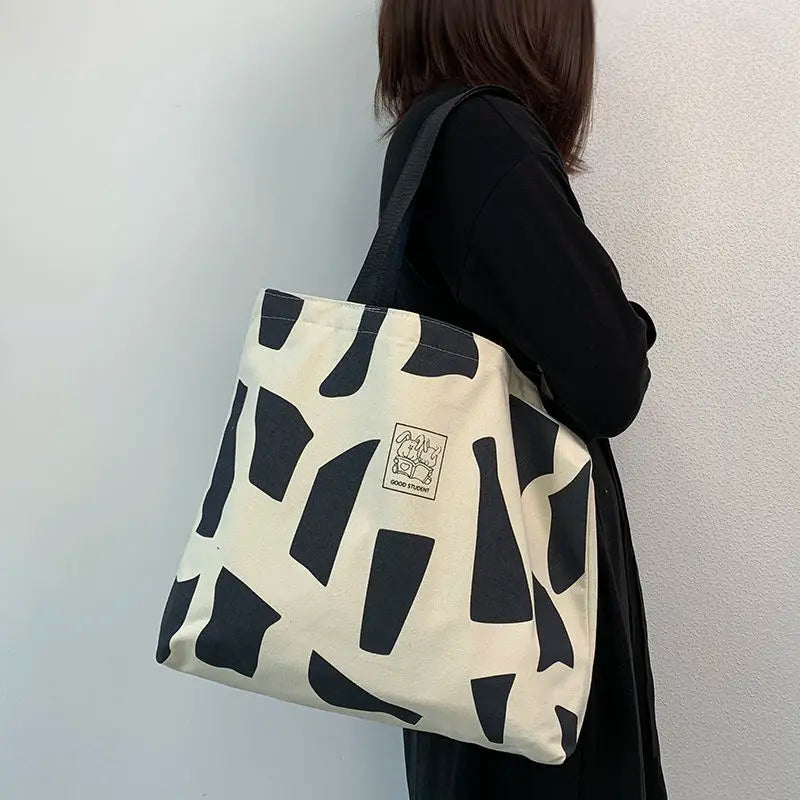 Minority Female Shoulder Bag Large Capacity Student Organizer Canvas Bag