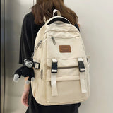 Minority Solid College Student Schoolbag Large Capacity Waterproof Backpack