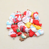 Christmas Charms Resin Flatback Santa Claus Christmas Tree Gift Bag Pendant