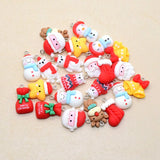 Christmas Charms Resin Flatback Santa Claus Christmas Tree Gift Bag Pendant