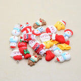 Christmas Charms Resin Flatback Santa Claus Christmas Tree Gift Bag Pendant