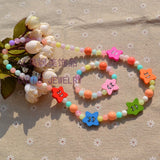 Sweet Girl's Cartoon Jewelry Set: Wooden Necklace & Bracelet