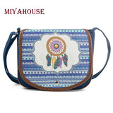 Miyahouse Bohemian Crossbody Bag Canvas Saddle Shoulder Retro Messenger