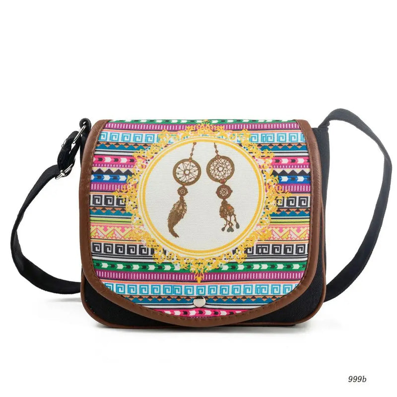 Miyahouse Bohemian Crossbody Bag Canvas Saddle Shoulder Retro Messenger