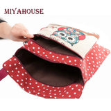 Miyahouse Cartoon Owl Crossbody Bag Lady Flap Bag